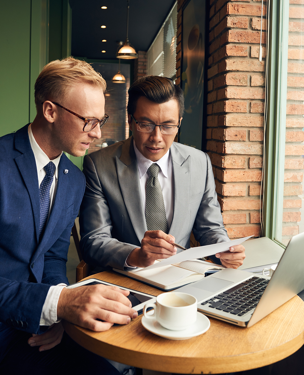 Working together on report